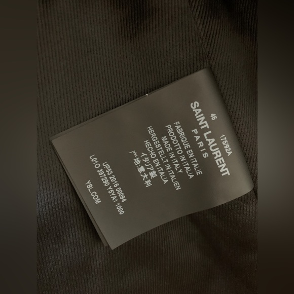 New with Tags Saint Laurent Leather Biker Jacket L01 - Picture 8 of 11